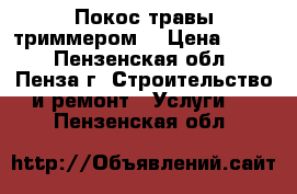 Покос травы триммером. › Цена ­ 100 - Пензенская обл., Пенза г. Строительство и ремонт » Услуги   . Пензенская обл.